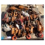 (12) Harrington 3 Ton Ratchet Lever Hoists