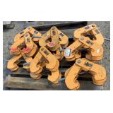 (14) Harrington 3 Ton Beam Clamps
