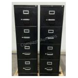 (2) Staples 4 Drawer File Cabinet