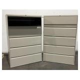 (2) 5 Drawer Lateral Filing Cabinet