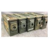 (5) M19A1 30 cal Surplus Military Ammo Cans