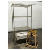 Metal Wire Shelf, Bath Tissue & Hi-Chair