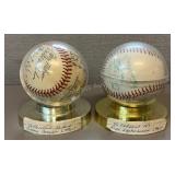 (2) Signed MLB Baseballs