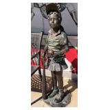 Bronze Children's Softball Statue