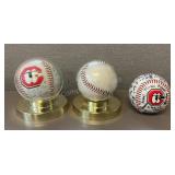 (3) Lookouts Signed Baseballs