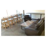 Sofa, Chairs, Bar Tables & Coffee Table