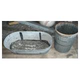 Water Trough & Trash Can