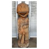 Wooden Looie Statue