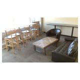 Sofa, Chairs, Bar Tables & Coffee Table