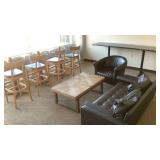 Sofa, Chairs, Bar Tables & Coffee Table