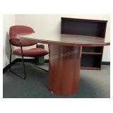 Round Table, Bookshelf & Chair