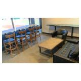 Sofa, Chairs, Bar Tables & Coffee Table
