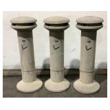 (3) Rubbermaid Metal Ashtrays