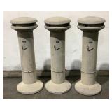 (3) Rubbermaid Metal Ashtrays