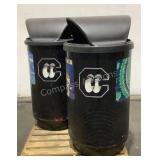 (2) Lookouts Trash Receptacles