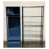 Metal Locker and Metal Wire Shelf