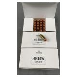 (150 Rnds) Reloaded .40 S&W 165g FP