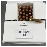 (100 Rnds) Reloaded 38 Super 115g FMJ