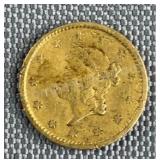 1851 Liberty Head Gold Dollar 1.672 Grams AGW