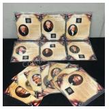 (13) Postal Society Presidential Coin & Stamp Set