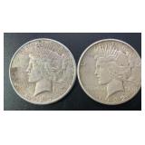 1922 & 1923 Peace Silver Dollar .77344 ASW