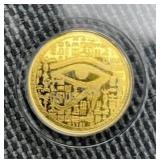 Peer Metals Eye Of Ra Gold Round 1/200th oz AGW
