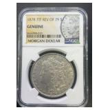 1878 Morgan Silver Dollar .77344 ASW NGC Genuine