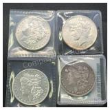 (4) 1876-1922 Morgan & Peace Dollar .77344 ASW