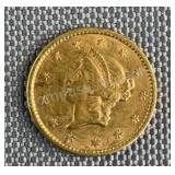1852 Liberty Head Gold Dollar 1.672 Grams AGW
