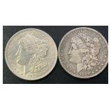 1889 & 1921 Morgan Silver Dollars .77344 ASW