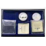 (2) American Mint Commemorative Silver Coins .7734