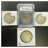 (4) 1876-1961 Morgan Silver Dollars .77344 ASW