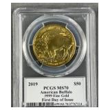 2019 $50 American Buffalo 1oz Gold AGW PCGS MS70