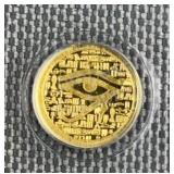 Peer Metals Eye Of Ra Gold Round 1/200th oz AGW