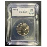 1990-D Washington Quarter ICG MS67