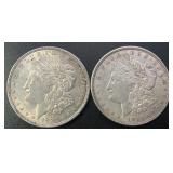 (2) 1921 Morgan Silver Dollars .77344 ASW