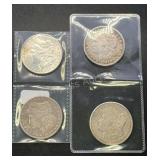 (4) 1895-1922 Morgan Silver Dollars .77344 ASW