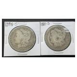 (2) 1880 & 1898-S Morgan Silver Dollar .77344 ASW