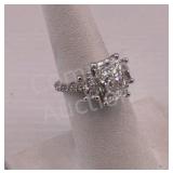 $12,300. 5.83ct Total Diamonds 14k White Gold Ring