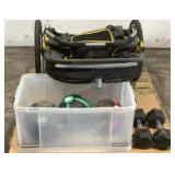 Dumbbells, Pet Trailer & More