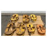 (7) Assorted I-Beam Clamps