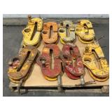 (8) Assorted I-Beam Clamps