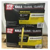 (2) Grip Rite 50Lb 1-3/4" Duplex Nails