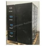 (5) 4 Drawer Filing Cabinets