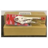 (10) Milwaukee 10" Straight Jaw Locking Pliers 48-