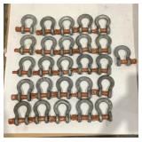(26) 1/2 Ton 5/8" Shackles