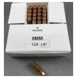 (100 Rnds) Reloaded 9mm 124g HP