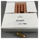 (100 Rnds) Reloaded .45 ACP 230g FMJ