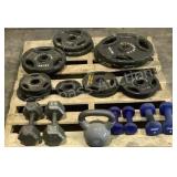Dumbbells, Weights & Kettle Ball
