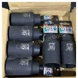 (24) Performance Tool 36mmX1/2" Impact Sockets W15